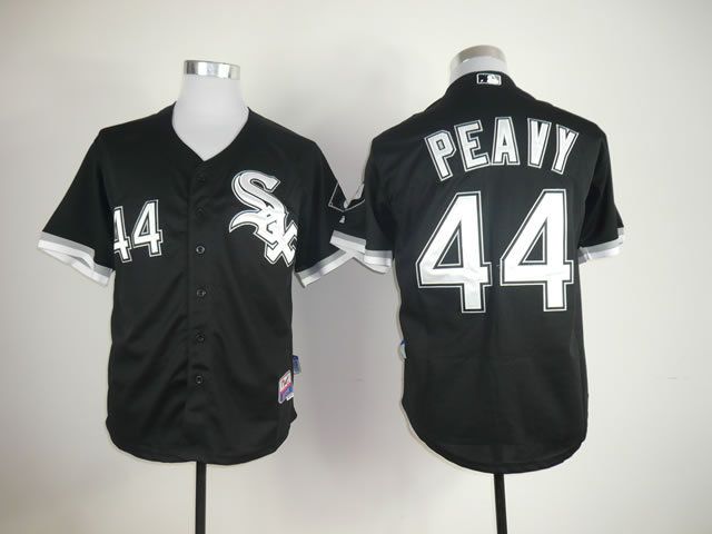 Men Chicago White Sox #44 Peavy Black MLB Jerseys